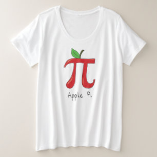 Apple Pi Cute Math Pi Day Women's Plus Size Tshirt