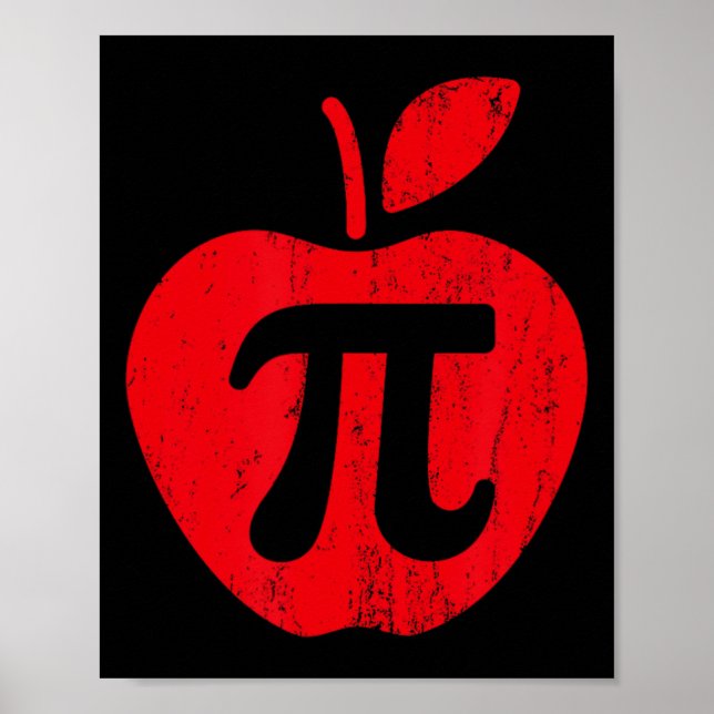 Apple Pi Day Shirt1  Poster (Front)