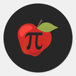 Apple Pi Funny Math Teacher Thanksgiving Pie Day G Classic Round Sticker