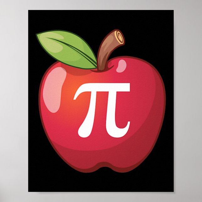 Apple Pi - Math Lovers' Math Teachers Pi Day  Poster (Front)