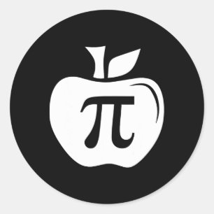 Apple Pi (pie) Pi Day Math Christmas Classic Round Sticker