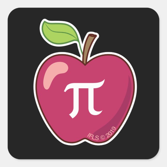 Apple Pi Square Sticker (Front)