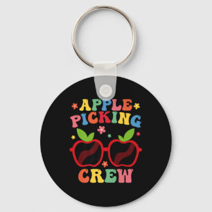 Apple Picking Crew 2025 Fall Orchard Harvest Fun P Key Ring