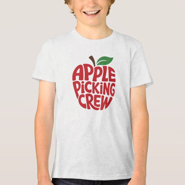 Apple Picking Crew Tri-Blend Shirt (Front)