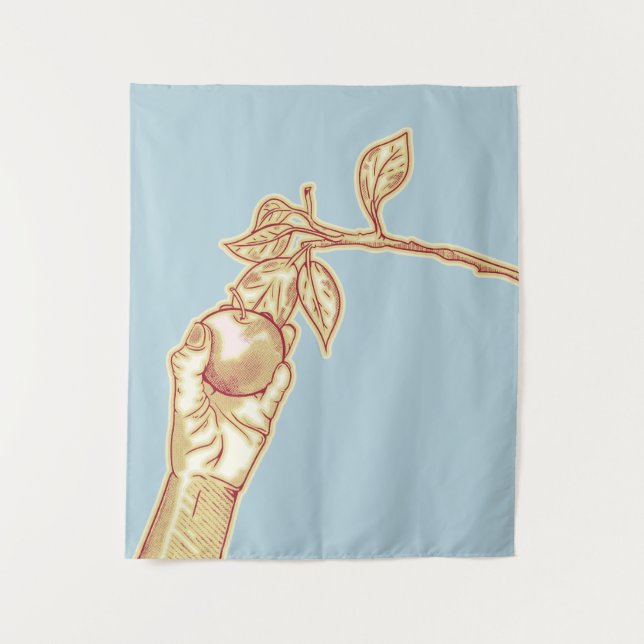 Apple picking harvest tapestry (Front)