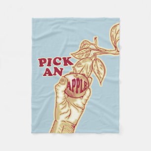 Apple picking orchard harvest fleece blanket