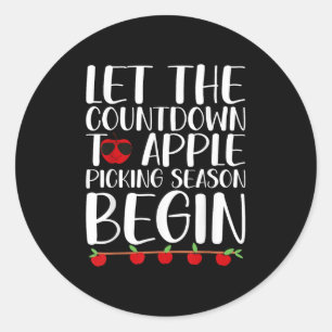 Apple Picking Season 2025 Fall Orchard Harvest Fun Classic Round Sticker