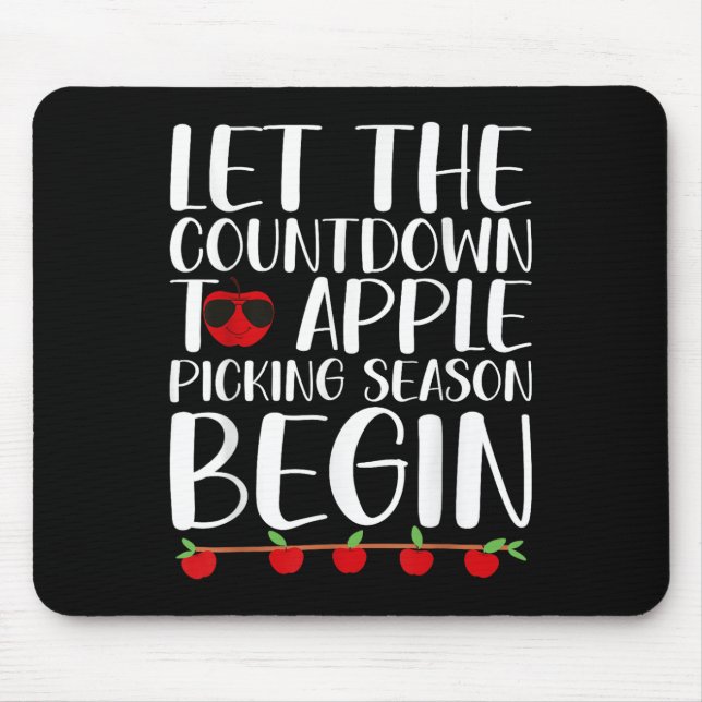 Apple Picking Season 2025 Fall Orchard Harvest Fun Mouse Pad (Front)