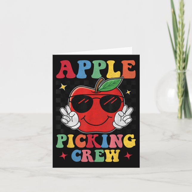 Apple Picking Squad 2025 Fall Orchard Harvest Fun  Card (Front)