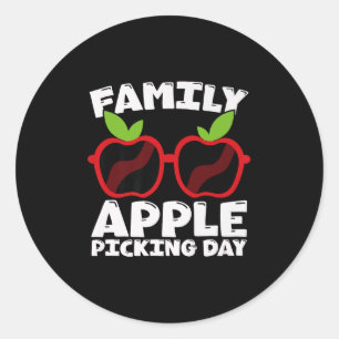 Apple Picking Squad 2025 Fall Orchard Harvest Fun Classic Round Sticker