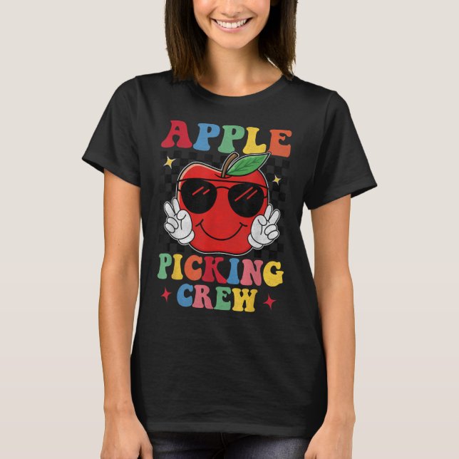 Apple Picking Squad 2025 Fall Orchard Harvest Fun  T-Shirt (Front)