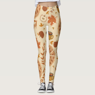 Apple Pie Autumn: Vintage Graphics Leggings