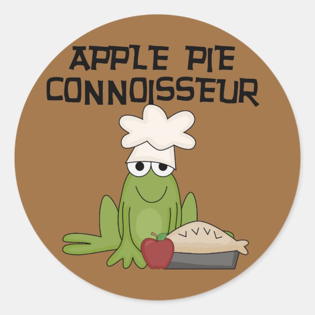 Apple Pie Connoisseur Tshirts and Gifts Classic Round Sticker (Front)