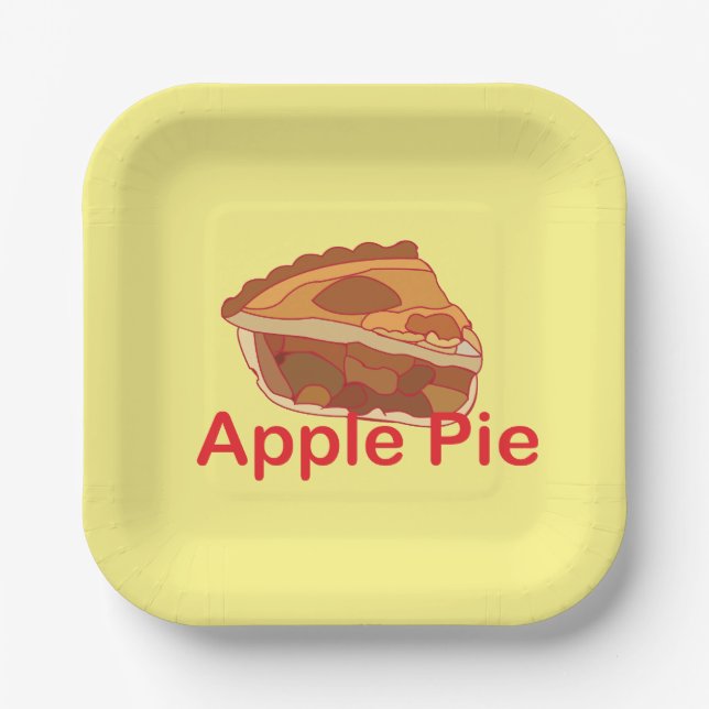Apple Pie Dessert Party Paper Plate (Front)