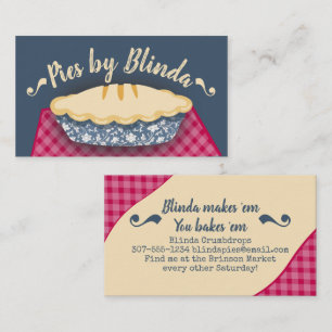 Apple pie fruit pies bakery baking business card