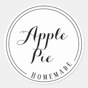 Apple pie label sticker