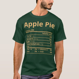 Apple Pie Nutrition Facts Funny Thanksgiving Chris T-Shirt