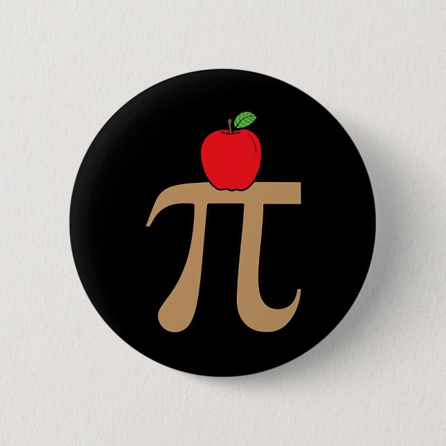 Apple Pie Pi Math Pun  6 Cm Round Badge (Front)