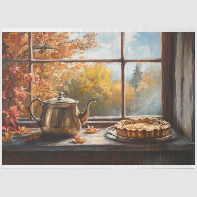 Apple Pie Rustic Kitchen Setting Tissue Paper (Front)