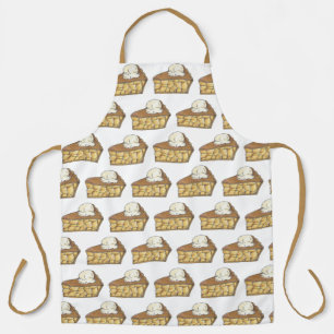 Apple Pie Slice Piece a la Mode Ice Cream Scoop Apron