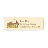 Apple Pie Slice w/ Ice Cream Address Labels