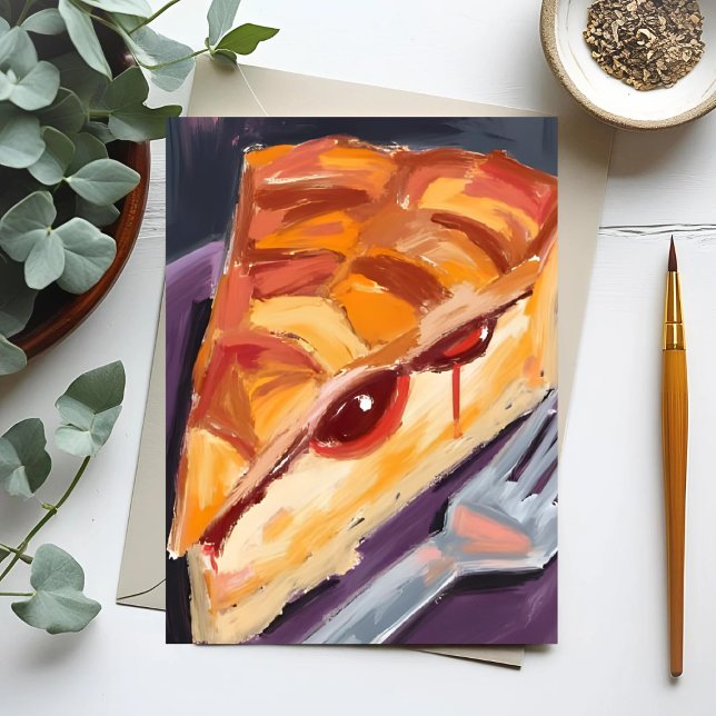 Apple Pie Thanksgiving Watercolor Holiday Postcard (Creator Uploaded)