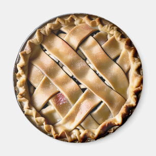 Apple Pie with a Fancy Crust Magnet