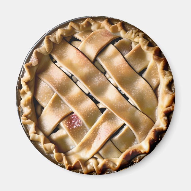 Apple Pie with a Fancy Crust Magnet (Front)