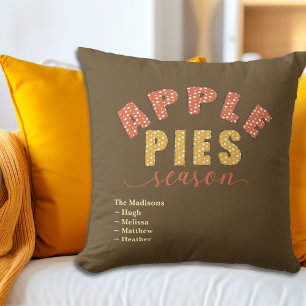 Apple Pies Season Vibes Personalise Name Cushion
