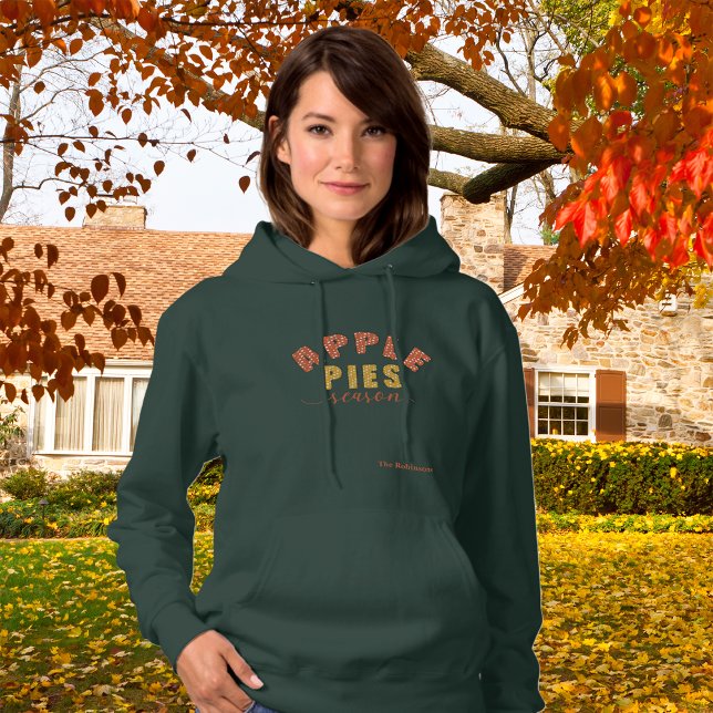 Apple Pies Season Vibes Personalise Name Hoodie (Creator Uploaded)