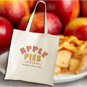 Apple Pies Season Vibes Personalize Name Tote Bag