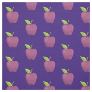 Apple Purple Pattern Fabric