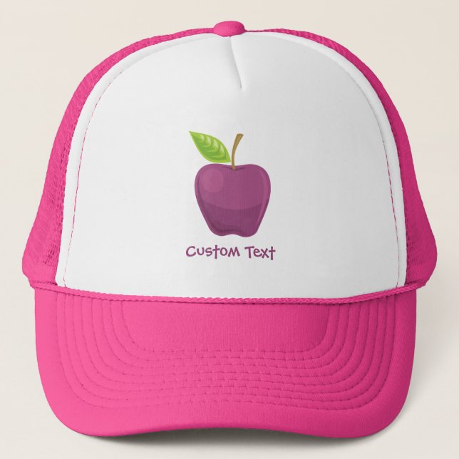Apple Purple Trucker Hat (Front)