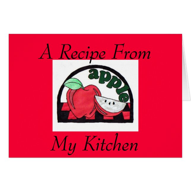 Apple Recipe Notecard (Front Horizontal)