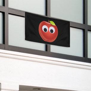 Apple, red fruit with googly eyes - Personalised Banner