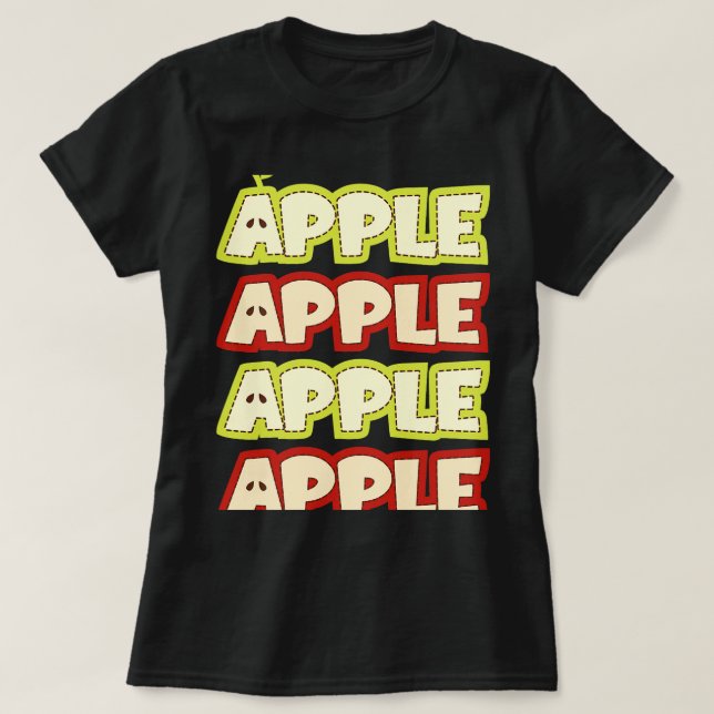 Apple Repeat Apple Picking Farmer T-Shirt (Design Front)