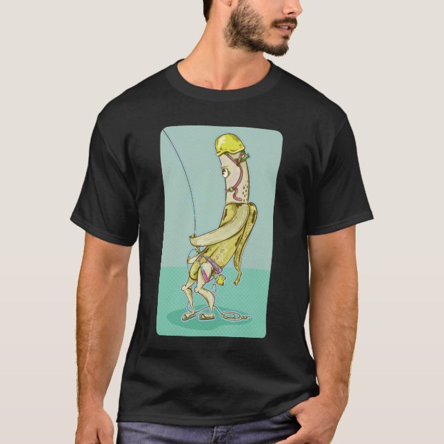 Apple Rock Climber Funny Fruit T-Shirt (Front)