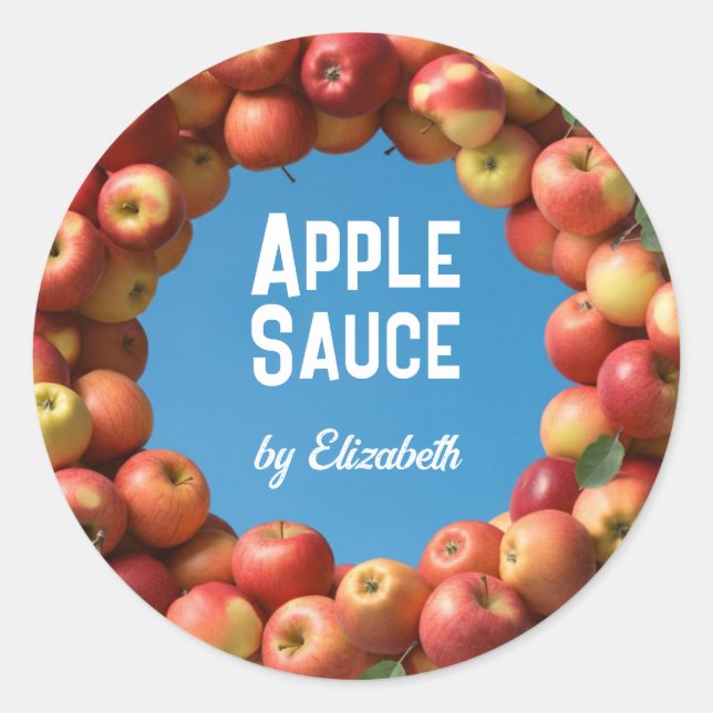 Apple Sauce Classic Round Sticker (Front)