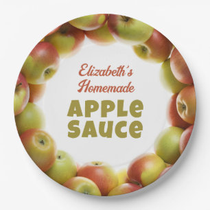 Apple Sauce Paper Plate