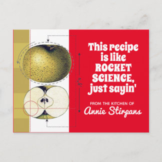 Apple science cooking baking cookbook recipe card