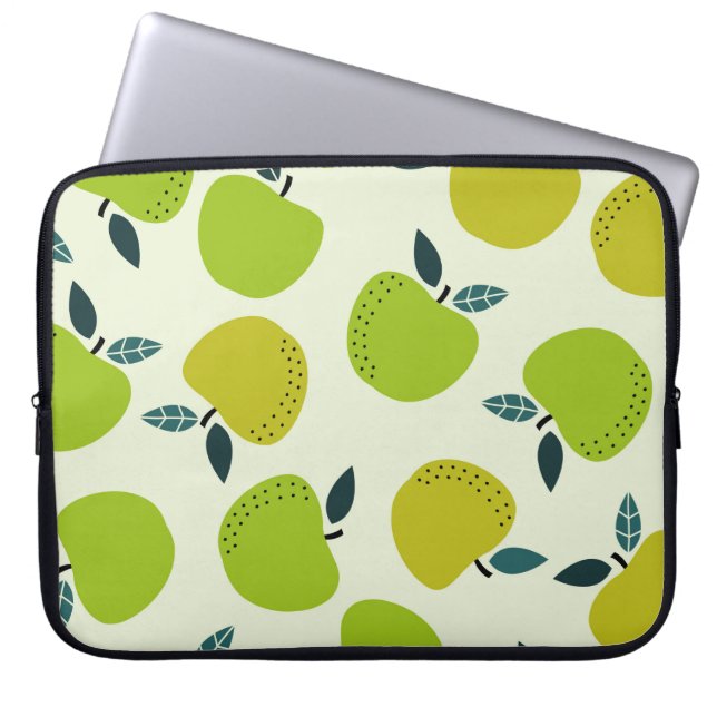 Apple seamless pattern. Fruit theme illustration.a Laptop Sleeve (Front)