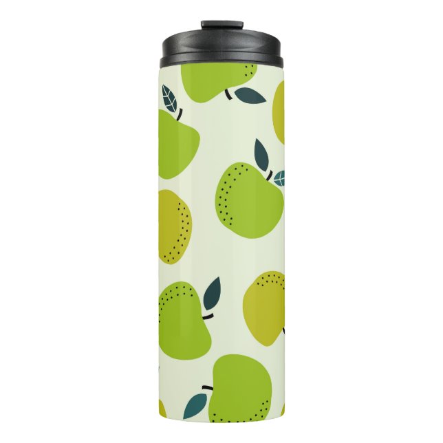 Apple seamless pattern. Fruit theme illustration.a Thermal Tumbler (Front)