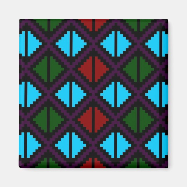 "Apple Slice" magnet - purple/aqua (Front)