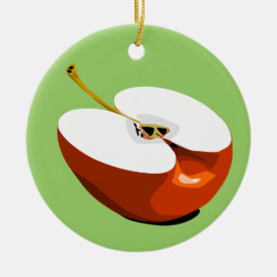 Apple slice ornament