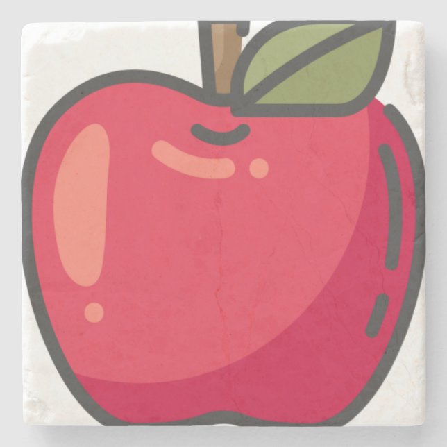 apple stone coaster (Front)