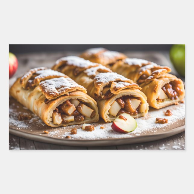 Apple Strudels Rectangular Sticker (Front)