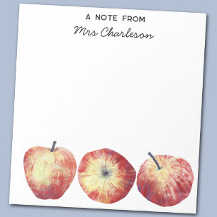 Apple Teacher Appreciation Personalised Notepad