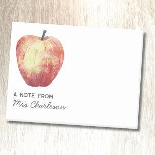 Apple Teacher Appreciation Personalised Post-it Notes