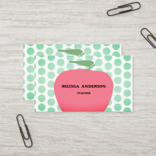 apple teacher business card
