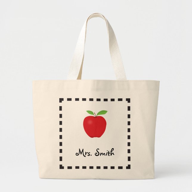 Apple Teacher Canvas Bag (Front)